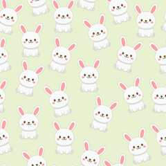 Cute rabbit seamless pattern