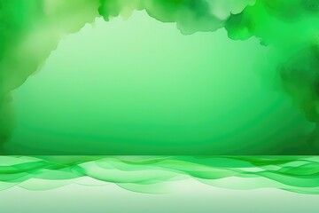 Abstract aquarel green studio background for product presentation