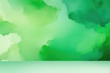 Abstract aquarel green studio background for product presentation