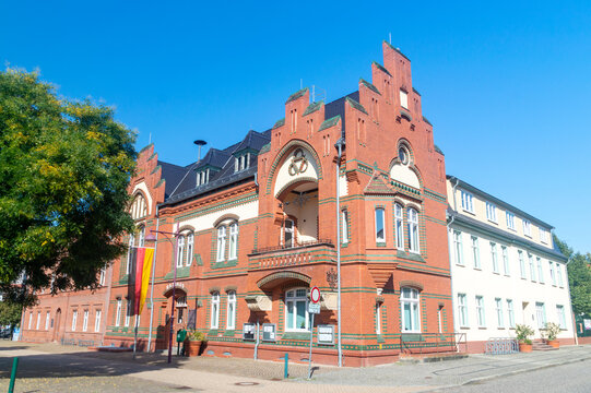 Genthin, Germany - September 9, 2023: Town hall of Genthin.