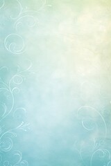 Azure soft pastel background parchment with a thin barely noticeable floral ornament background pattern 