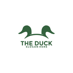 Duck Vector , Mallard logo hunting. Duck farm Logo Vector illustration Template
