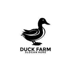 Duck Vector , Mallard logo hunting. Duck farm Logo Vector illustration Template