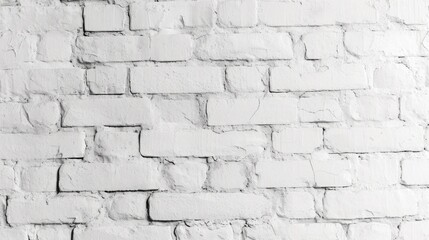 Obraz premium Abstract white brick wall texture for pattern background. wide panorama picture.