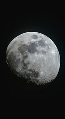 an image of the moon on the dark night sky
