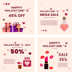 Valentine template design promotion products 