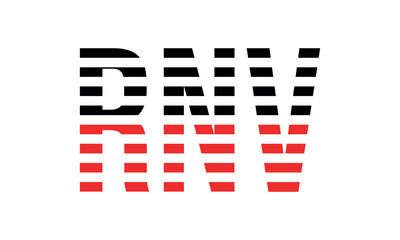 RNV three initial letter iconic line negative space minimal logo design vector template. monogram, abstract, wordmark, business, typography, minimalist, brand, company, flat, modern, unique, simple