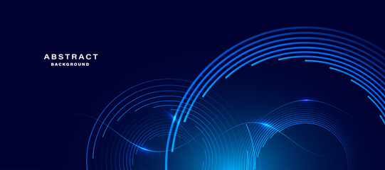 Blue abstract background, technology hi-tech futuristic template. Vector illustration