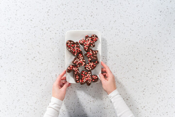 Christmas cookie-cutter peppermint fudge