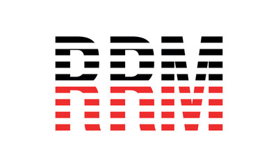 RRM three initial letter iconic line negative space minimal logo design vector template. monogram, abstract, wordmark, business, typography, minimalist, brand, company, flat, modern, unique, simple