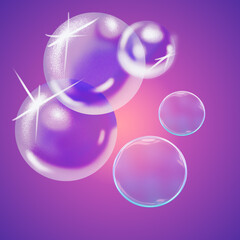 soap bubbles on a black background