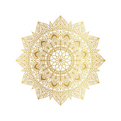 golden Floral Mandala Vector, golden Oriental pattern, Islam, Arabic, Turkish, Pakistan, Chinese, Mandala vector
