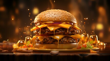 Online Food Delivery - Hamburgers on Smartphone

 - obrazy, fototapety, plakaty