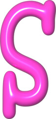 Pink letter s