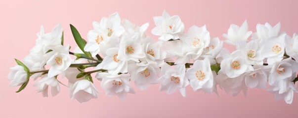 Fototapeta na wymiar Bouquet of white narcissus on a plum colored backdrop isolated pastel background 