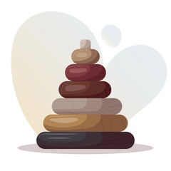 wooden toy pyramid vector illustration