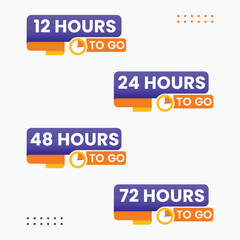 countdown banner 24 hours to go badge design
