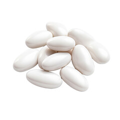 Jordan almonds isolated on transparent background