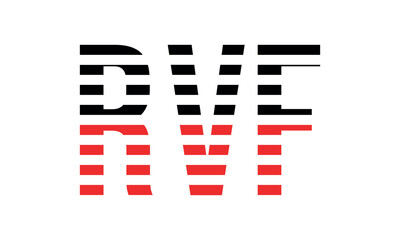 RVF three initial letter iconic line negative space minimal logo design vector template. monogram, abstract, wordmark, business, typography, minimalist, brand, company, flat, modern, unique, simple