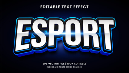 Esport gaming 3d editable text effect