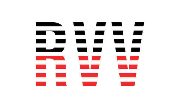 RVV three initial letter iconic line negative space minimal logo design vector template. monogram, abstract, wordmark, business, typography, minimalist, brand, company, flat, modern, unique, simple