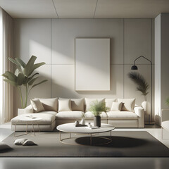 modern living room with furniture