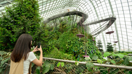  Cloud Forest dome environment at Gardens by the Bay  Singapore