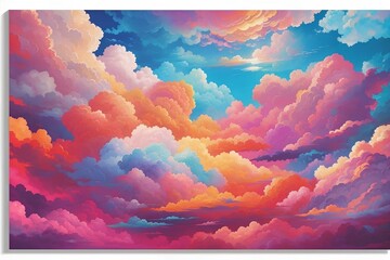 colorful cloud background, created by ai generated
