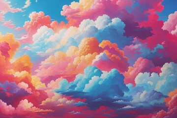 colorful cloud background, created by ai generated