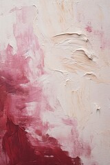 Burgundy closeup of impasto abstract rough white art painting texture 