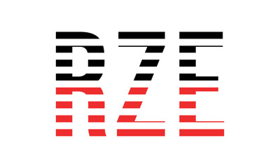 RZE three initial letter iconic line negative space minimal logo design vector template. monogram, abstract, wordmark, business, typography, minimalist, brand, company, flat, modern, unique, simple
