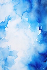 Fototapeta na wymiar Cobalt abstract watercolor background 