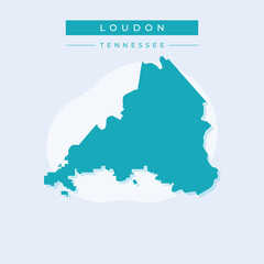 Vector illustration vector of Loudon map Tennessee