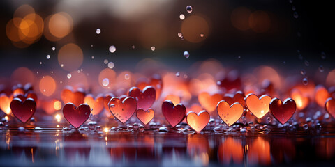 Heart background. Valentine's day, 14 february theme. Love and romance.	
 - obrazy, fototapety, plakaty