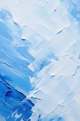 Cobalt closeup of impasto abstract rough white art painting texture 
