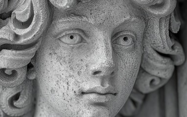 close up photo of face of a statue