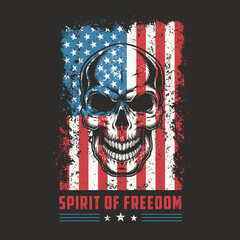 American spirit colorful vintage sticker