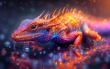 Obraz premium Fantasy lizard dragon