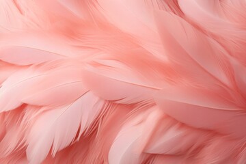 Coral pastel feather abstract background texture  - obrazy, fototapety, plakaty
