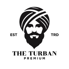 Turban male head logo icon design illustration
