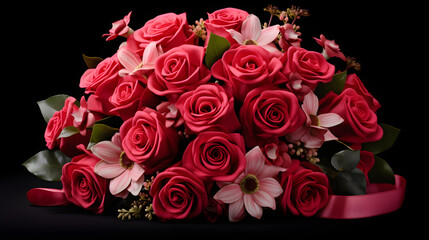 red roses bouquet for your valentine,
