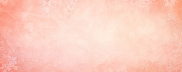 Coral soft pastel background parchment with a thin barely noticeable floral ornament background pattern 