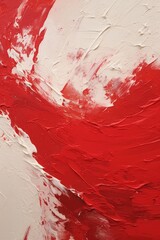 Crimson closeup of impasto abstract rough white art painting texture 