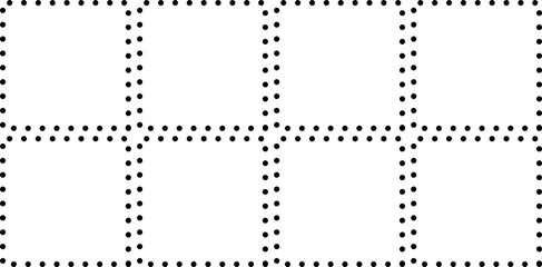 Square dot line shapes. Design elements