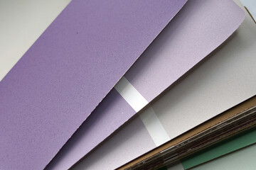 Shades of purple in the swatch. This is a catalog of paintings.