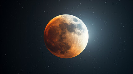 Naklejka na ściany i meble 5353X3000 pixel,300DPI,size 17.5 X 10 INC.Lunar eclipse pattern with the moon