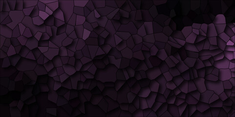 Dark lilac vector polygon abstract layout. Abstract dark purple triangle mosaic texture. Patterns in purple Colors low Poly background. Creative halftone style with gradient illustration.