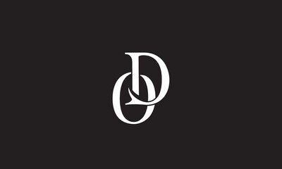 OD, DO, O, D Abstract Letters Logo Monogram - obrazy, fototapety, plakaty