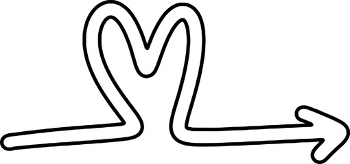 Obraz premium Hand drawn arrow set