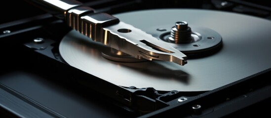 Using a fork to scrape the hard drive's surface